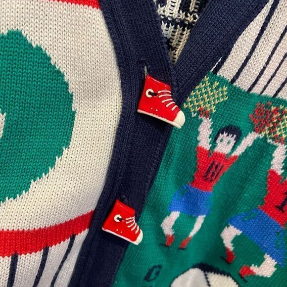 Vintage Ugly Sweater Game Day, Fall, Funky Tailgate, Teacher Knit All Over Print - Picture 3 of 11